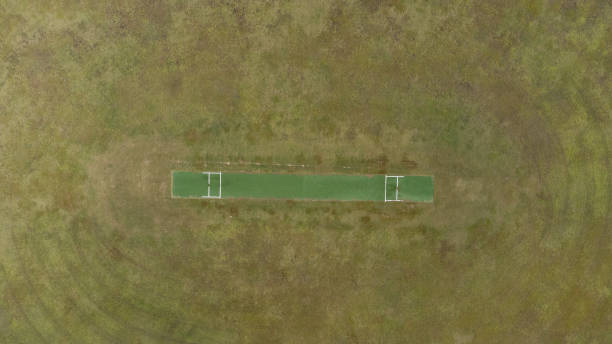 istock Aerial of a cricket pitch 1410921845