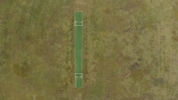 istock Aerial of a cricket pitch 1410921874
