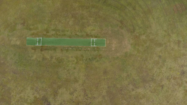 istock Aerial of a cricket pitch 1410921881