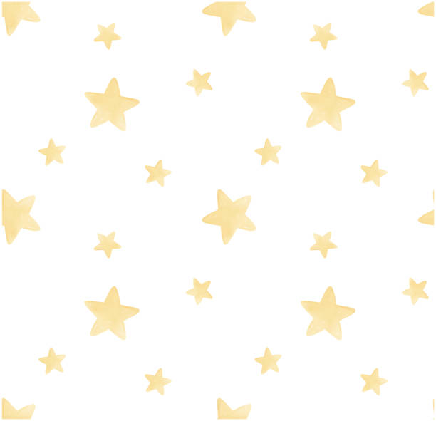 istock pattern seamless background pastel yellow stars watercolor painting, nursery hand drawn isolated on white background illustration vector 1410925556