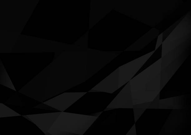 istock Abstract black background of polygons. Futuristic technology style. 1410927689
