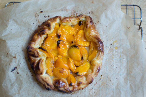 Rustic Homemade Apricot Tart/Galette on Parchment