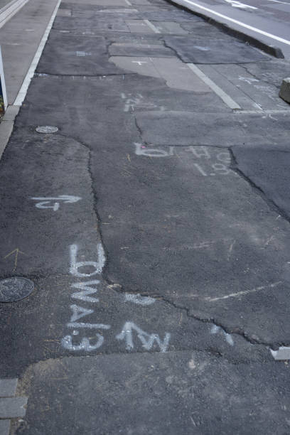 istock Symbol drawn on the ground 1410937789