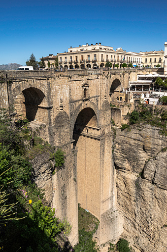 Puente Nuevo Bridge in Ronda  is a bridge that was built in the 18th century. It is located over the Guadalevin River, in Andalusian Province of Malaga.The  bridge was started in 1759 and completed in 1793. All in all, it took 34 years.