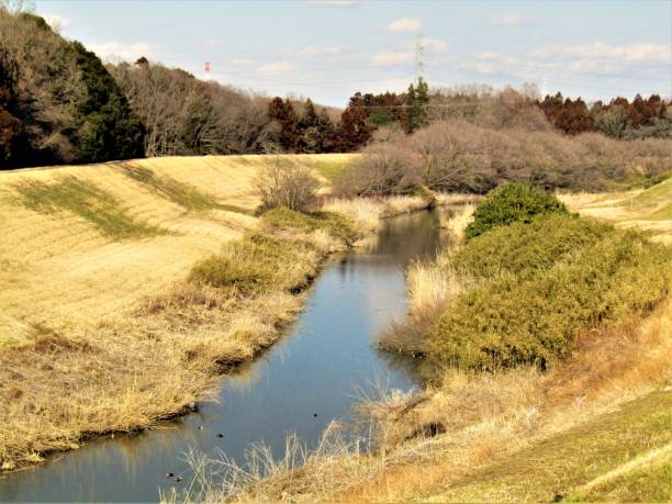 istock Japan. Unga canal in February. 1410943387