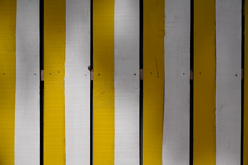 background yellow plank white wooden wall paint layer and shadows