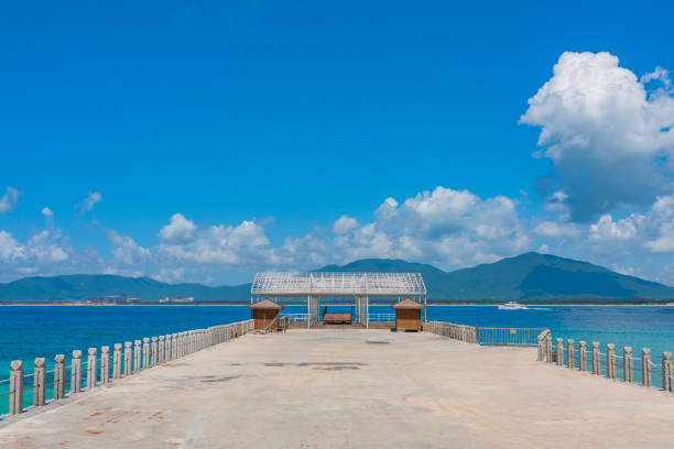 Abandoned pier by the sea