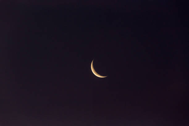 istock Crescent moon in the night sky 1410955085
