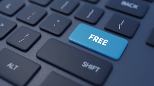 istock The text Free is on the keyboard, 3d rendering 1410957194