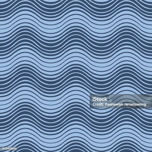 Japanese Ocean Wave Line Vector Seamless Pattern Stock Illustration ...