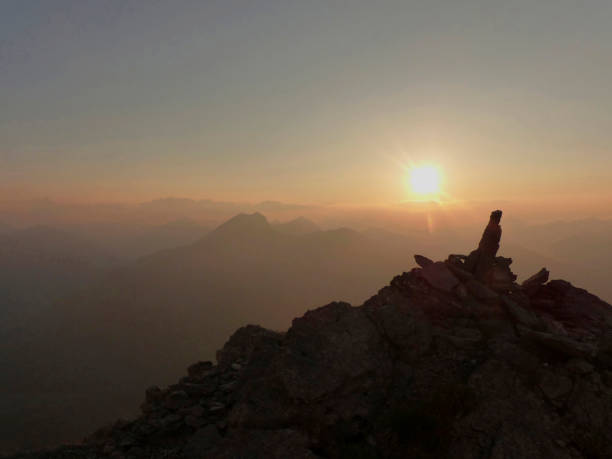 istock Sunset mountain panorma at Zugspitze mountain, Bavaria, Germany 1410960716