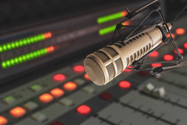 istock Professional microphone and sound mixer 1410961395
