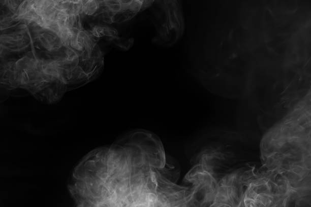 istock Abstract white smoke animated on a black background 1410961959