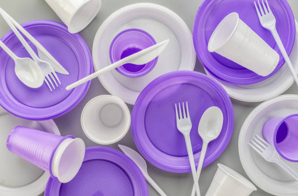 istock A set of disposable plastic utensils. 1410964045