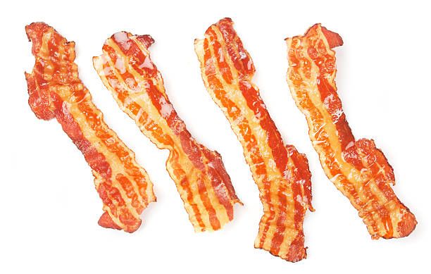 istock Slices of fried bacon 141096475