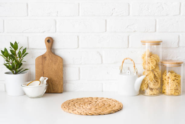 Kitchen hot dishes pedestal for product display with cooking ingredients