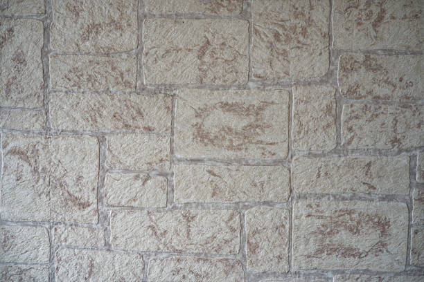 closeup of texture of bright wall stone bricks wallpaper