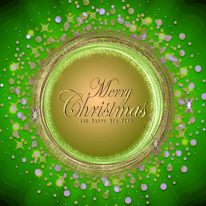 Merry Christmas and Happy New Year Elegant Background.