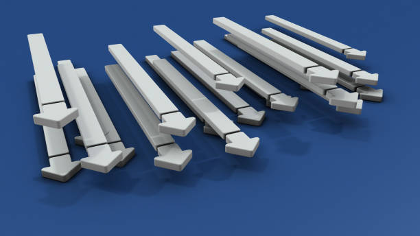 istock Many arrows rushing from afar. An abstract concept reminiscent of aggression and aggression. Corps and threats. Pressure and menacing. 3D rendering. 1410975014