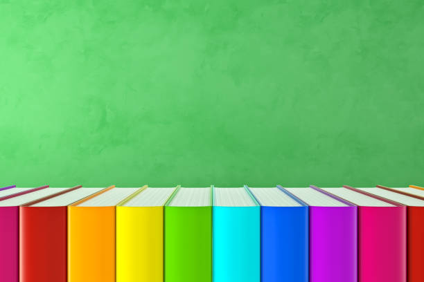 Row of Colorful mock up books