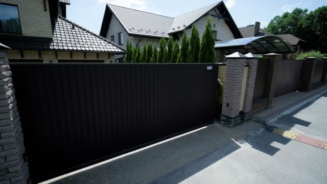 Opening automatic property gate with remote controller
