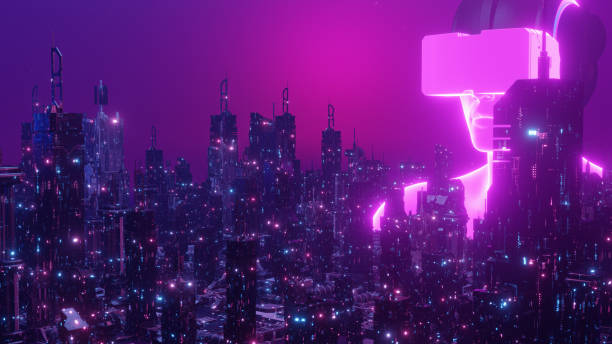istock Metaverse VR Virtual Reality Big Data Connection Technology. Smart City And Digital Transformation.Telecommunication And Communication Concept Background 3d Render 1410982699