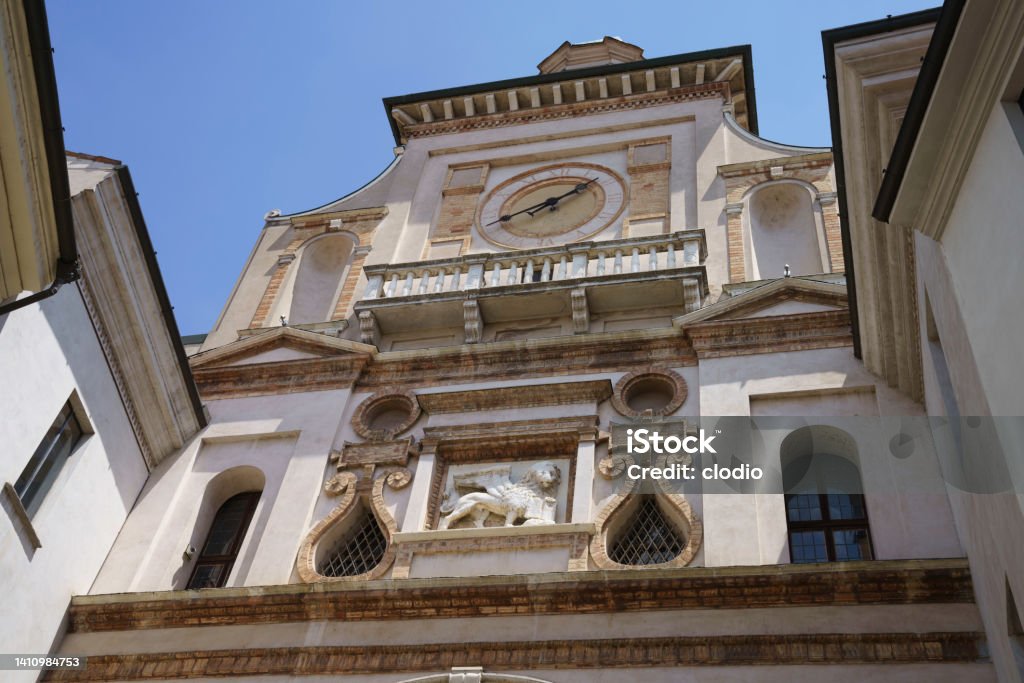 Historic center of Crema, Cremona province, Italy The historic center of Crema, in Cremona province, Lombardy, Italy: via XX Settembre and the cathedral square Arch - Architectural Feature Stock Photo