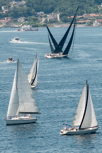 Perast, regatta, race, sailboat and islands