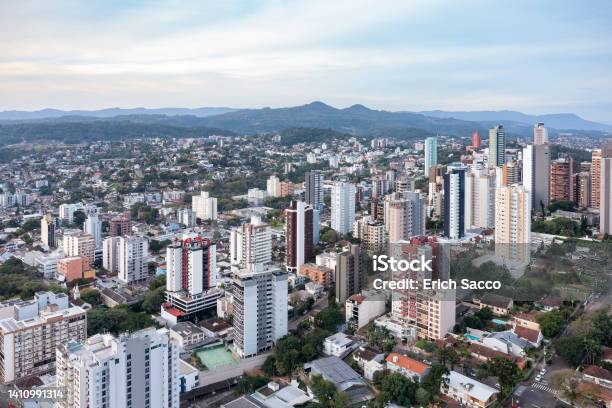 Downtown Novo Hamburgo Seen From A Drone Stock Photo - Download Image Now - Aerial View, Architecture, Brazil