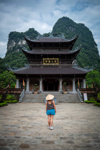 istock Tourist touring Vietnamese temples. 1411002729