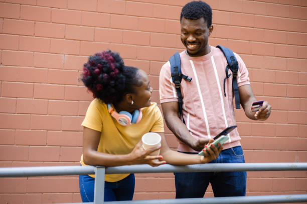 istock Young couple shopping online 1411003418