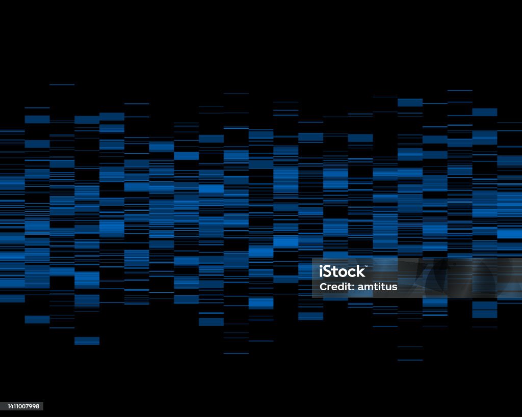 Random Blue Pixel For Decoding Coded Blue Stock Illustration - Download Image Now - Digitally ...