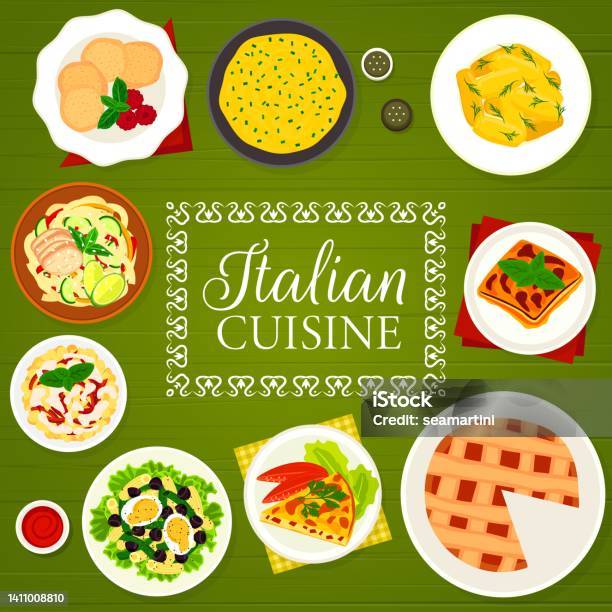 Traditional Italian Menu Vector Italian Cuisine Restaurant Menu Vector Cover Stock Illustration ...