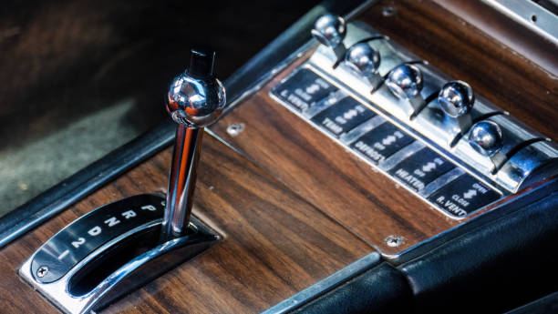 istock LANDAU - JUL 10, 2022: Automatic Gear Shift of 1966 Avanti II (Studebaker) 1411010021
