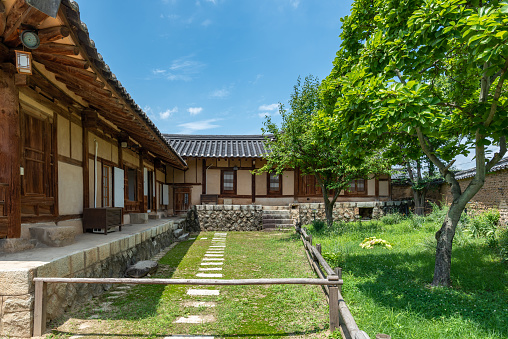 Hahoe traditional Folk Village in Andong South Korea, UNESCO World Heritage site, on 17 July 2022