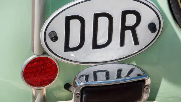 Photo of International vehicle registration code DDR for East Germany