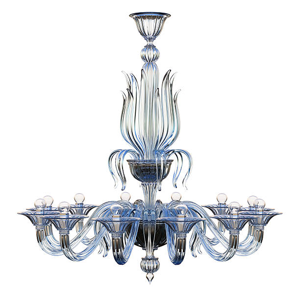 Glass Chandelier. Isolated.