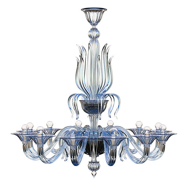 Glass Chandelier. Isolated. Murano Glass Chandelier. murano stock pictures, royalty-free photos & images