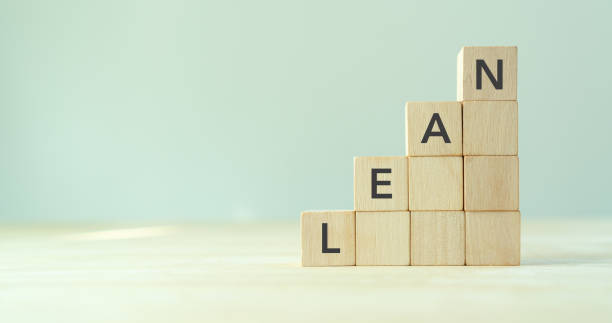 istock Lean thinking concept. Cost reduction concept. Business process improvement. Maximising productivity and quality, reducing time and cost. Cost cutting, lean process for surviving the recession. 1411013912