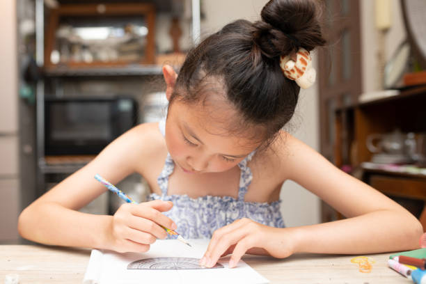 istock Girl studying at home 1411013948