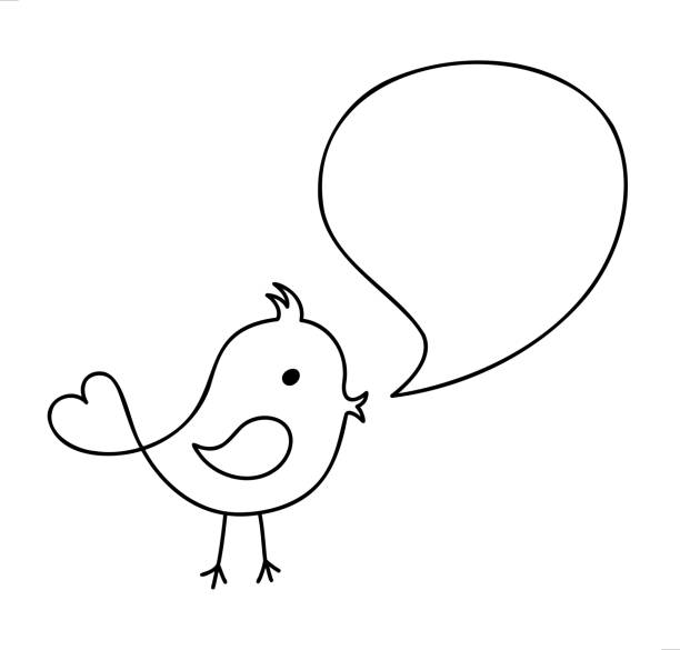 stockillustraties, clipart, cartoons en iconen met message bird - messagebird
