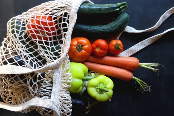 istock Bag of Summer Vegetables 1411017793