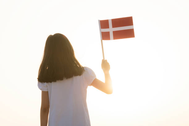 istock Little Girl with Flag 1411020312