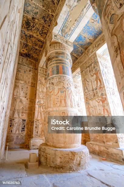 The Temple Of Ramesses Iii Luxor Egypt Stock Photo - Download Image Now - Coptic, Ancient, Egypt