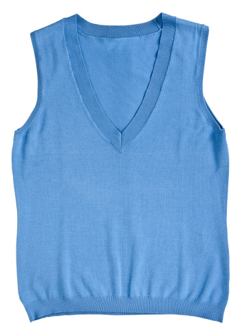 blue vest isolated on a white background
