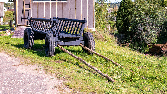 Cart. A means of transportation in the countryside