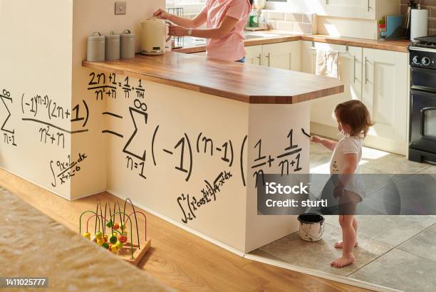Child Genius Stock Photo - Download Image Now - 2-3 Years, Number, Learning