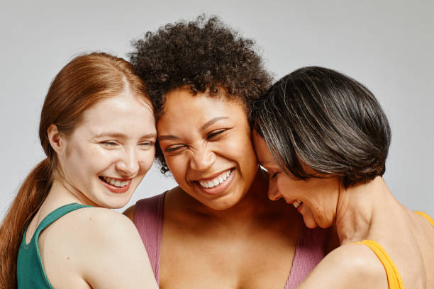 Diverse Group of Women Embracing