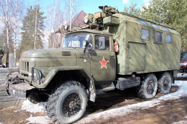 istock wartime car with a red star on the door 1411033123