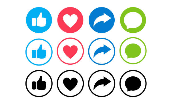 like icon, thumbs up and heart icon isolated on white background. Vector illustration. stock illustration Like Button, Social Media, Enjoyment, Icon, Heart Shape social issues stock illustrations